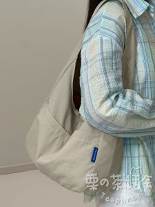 Foldable Waterproof Japanese Lazy Style Bag Female Student Casual Easiest for Match Shoulder Bag Lightweight Simple Tote Bag