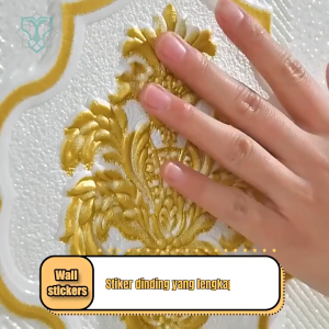Wallpaper Dinding 3D Foam Motif Pintu Batik  | Wallpaper Walfoam 3D Wallstikers Motif Pintu Jati | Wallpaper Brickfoam 3D Motif Kayu 70*90cm