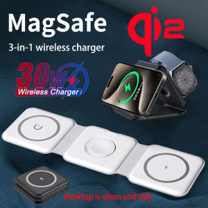 15W 3 in 1 Quick Multi-function Foldable Chargers Safe Magnetic Wireless Charger Portable Charger for iPhone IWatch AirPods