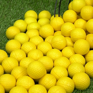 Champkey ลูกกอล์ฟยาง PU (Q008) สีเหลือง เซ็ตละ 12 และ 20 ลูก