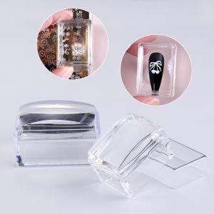 Silicone Transparent Nail Art Stamping Kit French For Manicure Plate Stamp Polish Stencil Template Seal Stamper Scraper Tools