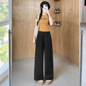MiiOW | กางเกงขายาวทรงหลวมเอวสูงสไตล์ใหม่ฤดูร้อนสำหรับผู้หญิง กางเกงขายาวทรงหลวมสบายๆ ทรงเข้ารูป ทรงตรง ทรงหลวม ทรงเข้ารูป