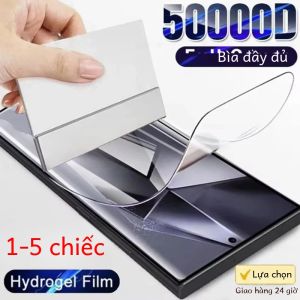 1-5 Chiếc Hydrogel Phim Full Cover Bảo Vệ Màn Hình Trong Cho Samsung Galaxy S23 S10 S20 S21 S22 S24 Ultra Plus FE A14 A23 A34 A54 Chống Trầy Xước Chống Vỡ