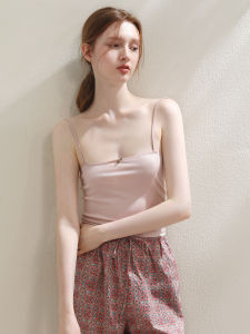 XEXZ | Áo ngủ ren lụa băng Laisel Fiber Sweet Casual Homewear Áo vest dây mát mẻ cho nữ mùa hè Pure Color XEXZ