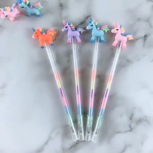 SK-A44 Pulpen Gel 0.5mm Karakter Angsa Tinta Rainbow Pena Pelangi Lucu / Alat Tulis Sekolah Drawing Pen Warna Warni Import