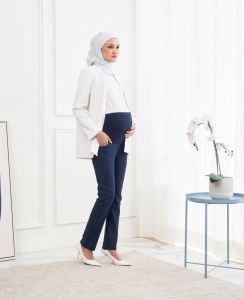 SummerGlitz 5.0 Ultra Stretch Maternity Straight Cut Pocket Women Pants | Seluar Mengandung Poket Pregnant Muslimah