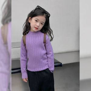 Áo Len Dệt Kim Đa Năng Cho Bé Gái Áo Sơ Mi Cơ Bản Thời Trang Thường Ngày Cho Trẻ Em Áo Len Dệt Kim Cho Bé Gái Mùa Thu Xuân