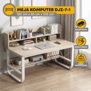 Meja Komputer Kayu Modern & Meja Desktop Persegi Panjang