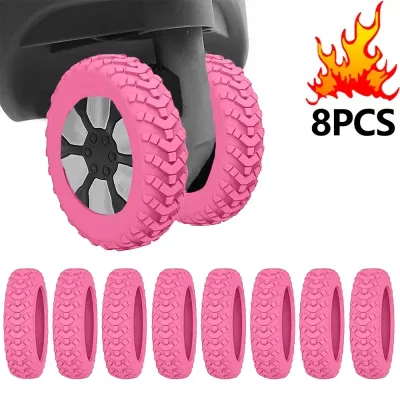 8pcs Universal Luggage Suitcase Wheels Silicone Wear Resistant Trolleys Case Caster For Suitcase