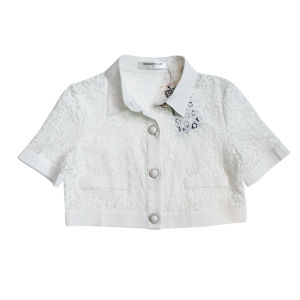 GOSSIP.D | Áo Blazer Dây Ren Tay Ngắn Thời Trang cho Nữ