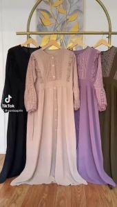 Dress Bahan Crinkle Airflow & Maxi Cerinkle Terbaru 2023