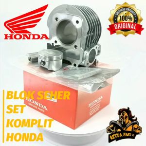 CYLINDER BLOK SEHER PISTON RING KOMPLIT HONDA K44 KUALITAS ASLI ORIGINAL HONDA AHM PRESISI TINGGAL PASANG BAHAN BERKUALITAS DAN DIJAMIN AWET BEAT FI ESP BEAT POP BEAT SREET SCOOPY FI ESP