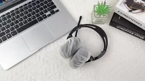 100Pcs Disposable Sanitary Headphone Cover Non-Woven Headphone Ear Cover