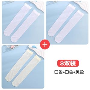 ถุงเท้าเด็กผู้หญิง ถุงเท้ายาวถึงเข่า ผ้าฝ้ายแท้ ถุงเท้ายาวถึงเข่า ถุงเท้าบาง ฤดูร้อน ถุงเท้าครึ่งแข้งสำหรับเด็ก เสื้อผ้าเด็ก