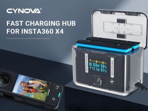【🇹🇭 ร้านไทย】Cynova Insta360 X4 Fast Charge Hub with Original Insta360 X4 battery 2290(mAh) for Insta360 X4 Camera accessories