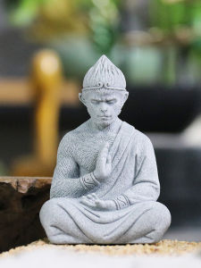 Simulated Battle Buddha Landscape Garden Ornament Rockery Flower Pot Bonsai Micro Landscape Fish Tank Decoration Sun Wukong Buddha Statue