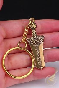 Móc Khóa Huyền Thiết Kiếm Khắc Chú Mao Sơn Tông Bằng Đồng Thau Móc Khóa Đồng Phong Thủy - Đồ Đồng Thuận Tâm