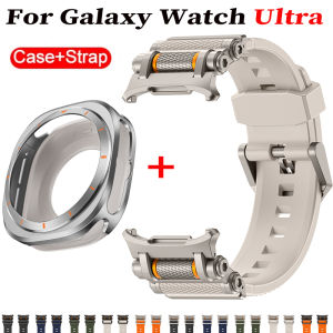 Metal Case+Silicone Strap for Samsung Galaxy Watch Ultra 2025 Hard Alloy Protector Cover for Galaxy Watch Ultra 47mm Sport Band