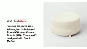 Threshold Wilmington upholstered round ottoman