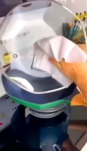 แผ่นทำความสะอาดครัว ทิชชู่เปียกทำความสะอาด มีฟองในตัว กลิ่นเลมอน