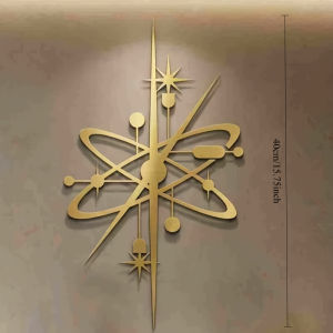 CIFbuy | CIFBUY Iron Wall Art Atomic Starburst Metal Sculpture Rustproof Geometric Decor for Home Indoor Outdoor Mid Century Gift