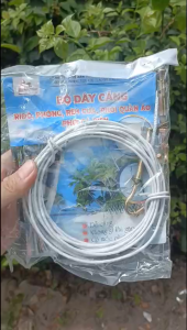 Bộ Dây Căng Bọc Nhựa PVC 5 mét 10 mét 15 mét Đa Năng Kèm Phụ Kiện Treo Rèm Giàn Phơi Dây Treo Ngoài Trời Chống Gỉ
