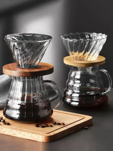 American Style Coffee Pot Glass Drip Hand-Poured Coffee Filter Cup Set with Scale Share Jug Cold Brew Cup Mongdio Brand