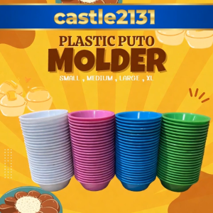12pcs Puto Molder Set Plastic Baking Cups Reusable Food Grade Cupcake Mold for Puto Cupcake Baking Durable Smooth Finish Small Medium Large XL Sizes Kitchen Tool Easy Clean