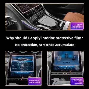 Benz C Class C260L Interior Protection Film Navigation Screen Tempered Glass Modification Anti-Reflective Coating Car Accessories