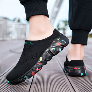 Large Size Mens Slippers Spring New Style Extra Wide 46 Outdoor Wear Sports Half Slippers 47 Size No Back Men Shoes