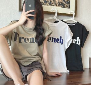 YOLO ฤดูร้อนผู้หญิงพิมพ์ลายเสื้อยืดลำลองแขนสั้นแบบหลวม