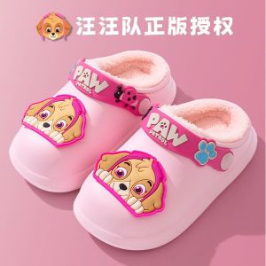 Dép Trẻ Em Cotton Mùa Đông 2025 Mới Hoạt Hình Lót Lông Cừu Chống Thấm Nước Cho Bé Trai Và Bé Gái Dép Cotton Mùa Đông Cho Trẻ Em