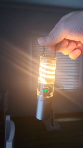 ไฟฉายโคมไฟ ของแท้แบตเต็มความจุ!! แสงสวยมากๆๆๆ  ซูมได้   หลอดXHP50 LED  600 lm แสงขาว + โคมแสงอุ่น 5 Mode แถมโคมเทียน สวมหัวไฟฉาย  18650  ชาร์จ USB Type C