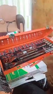 24PCS Automotive Tools Set For Car/Truck Repair 1/2 Drive Flyman Torque Ratchet Wrench Socket Heavy Duty