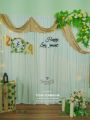 dekorasi lamaran tunangan 1 set lengkap murah background wedding ukuran 2,5 meter. 