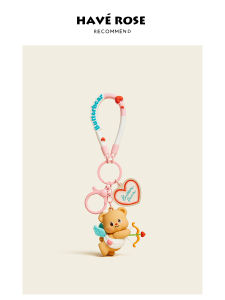 Móc Khóa Xe Hơi Gấu Bơ Hợp Tác HAVEROSE Móc Khóa Xe Hơi Nhỏ Mới 2025 Quà Tặng Nhỏ Cho Nữ Phụ Kiện Túi Xách Mùa Hè