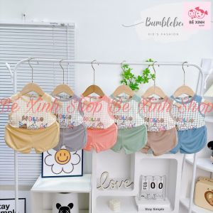 Quần Áo Hè Ba Lỗ Cho Bé Trai Bé Gái Đồ Bộ Mặc Nhà 3 Lỗ Sát Nách Cho Trẻ Em Trai Gái Thun Lạnh 8-18kg Bé_Xinh_Shop BA LỖ HPBD
