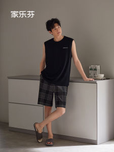 JIALEFEN | Lightweight Sleeveless Cotton Mens Sleepwear