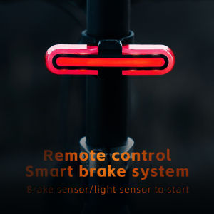 ROCKBROS Bicycle Tail Light Smart Brake Sensing 5 Modes MTB Road Bike Rear Light with Remote Control Waterproof Cycling Turning Light Bike Accessories