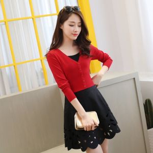 Spring Autumn Womens Knitted Cardigan Ultra Short High Waist Solid Color Shawl Slim Fit Thin French Style Top V Neck Single Button