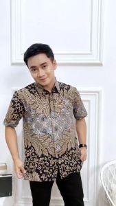 Kemeja Batik Pria Lengan Pendek Pitoo 100% Katun Adem - Baju Batik Pria - Batik Pria