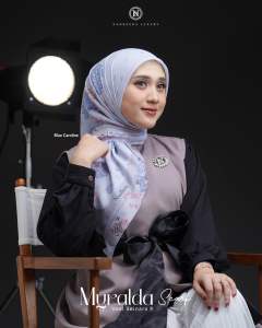 MYRALDA SCARF HIJAB SEGIEMPAT VOAL MOTIF EXCLUSIVE BY NADHEERA LUXURY