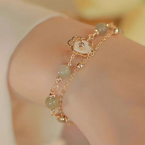 C.three Double Small Flower Bracelet Women Summer Niche Ins Best Friend Accessory Elegant High-end Gift