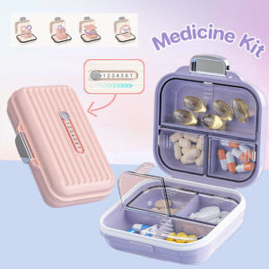 Portable Mini Medicine Kit: 7 Grids Waterproof Small Pill Box Organizer for Travel