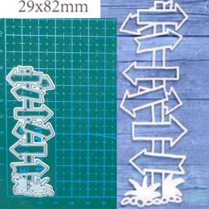 Fence boat road signs metal cutting dies mold Scrapbooking decoration paper craft mould blade punch template Embossing stencils