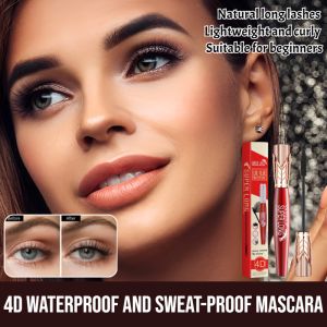 4D Waterproof And Sweat-Proof Mascara Curly Thickening Fiber Eyelash Gloss Natural Looking Eyelash Gloss Volumizing Curling
