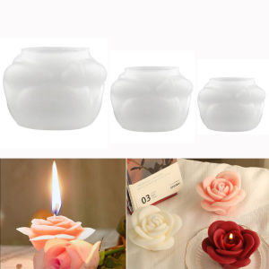 YESPERY Rose Flower Silicone Candle Mold 3D Rose Soap Chocolate Cake Baking Tools DIY Valentines Day Aromath Candle Resin Craft Molds