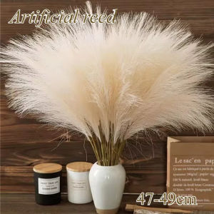 10pcs Artificial Reed Artificial Flowers Pampas Bohemian Style Home Indoor and Outdoor Wedding Party Reed Floral Decoration