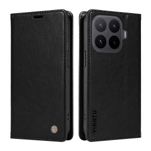 Ốp Lưng Da Từ Tính Có Khe Đựng Thẻ Cho Xiaomi Mi 15 15T 17 17T Pro Max Ultra Họa Tiết Vân Vải Lychee Bảo Vệ Điện Thoại