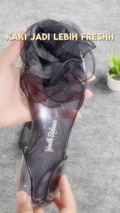 Sandal Selop Jelly Wanita Kaca Import Balance Motif Bunga 186-A